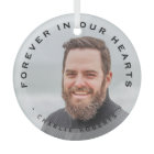 Forever in our Hearts Modern Overlay Photo Glass