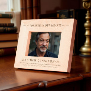 Forever in our hearts Modern Simple Minimalist Etched Frames