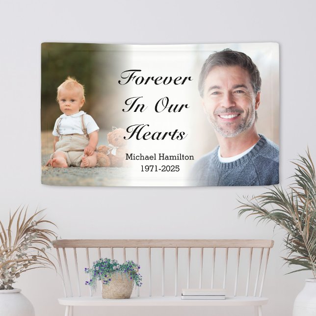 Forever In Our Hearts Personalised Memorial Photo Banner (Forever In Our Hearts Personalized Memorial Photo Banner
)