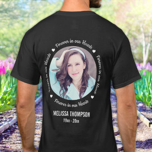 Forever in our Hearts Personalised Photo Memorial  T-Shirt