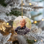 Forever In Our Hearts Personalized Photo Memorial Ceramic Ornament<br><div class="desc">Forever In Our Hearts Personalized Photo Memorial Ceramic Ornament</div>