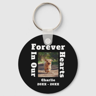 Forever In Our Hearts Pet Loss Sympathy Memorial Key Ring