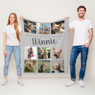 Forever in Our Hearts Pet Memorial Keepsake Fleece Blanket