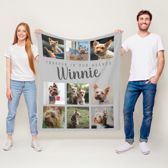 Forever in Our Hearts Pet Memorial Keepsake Fleece Blanket (In Situ)