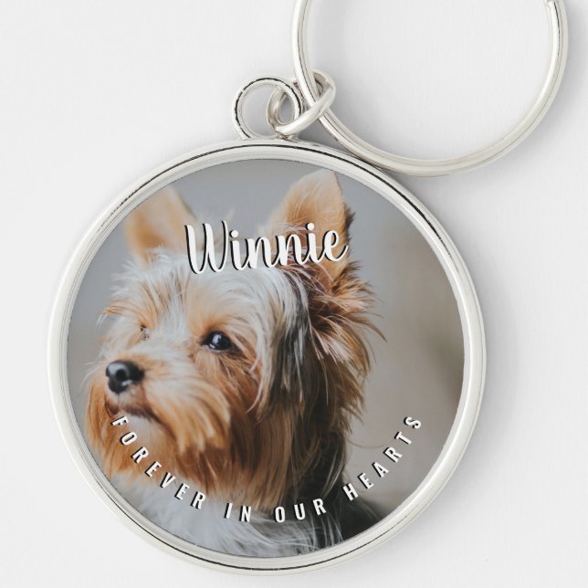 Forever in Our Hearts Pet Memorial Keepsake Key Ring (Front)