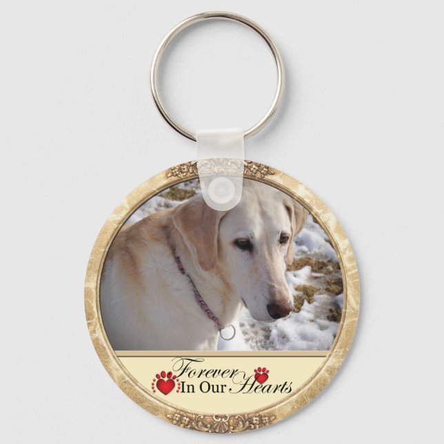 Forever in Our Hearts Pet Memorial Key Ring (Front)
