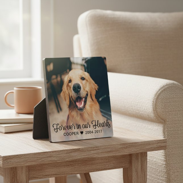 Forever in our Hearts Pet Memorial Photo Plaque (Creator Uploaded)