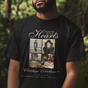 Forever In Our Hearts   Photo Collage Memorial T-Shirt