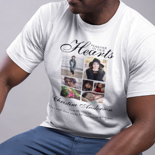 Forever In Our Hearts   Photo Collage Memorial T-Shirt