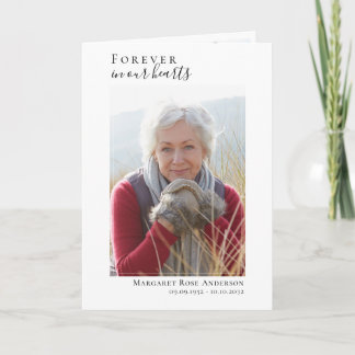 Forever in Our Hearts Photo Folded Memorial Card