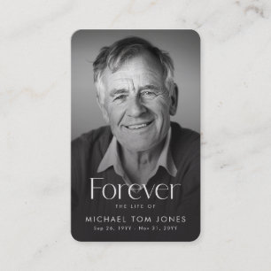 Forever in Our Hearts Photo Funeral Prayer Card
