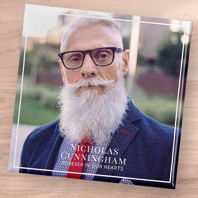 Forever In Our Hearts Photo Memorial Keepsake Magnet (Creator Uploaded)