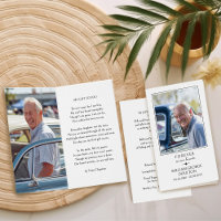 Forever in our Hearts Photo Memorial Prayer Card