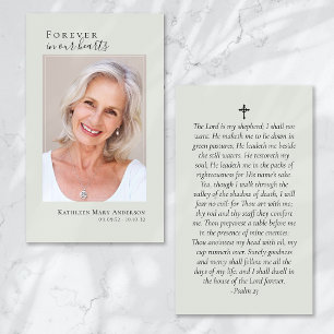 Forever in Our Hearts Photo Memorial Prayer Card