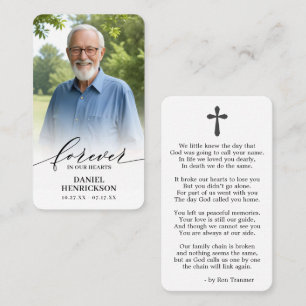 Forever in our Hearts Photo Prayer Card