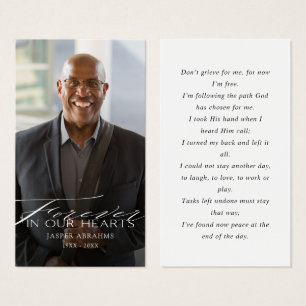 Forever in our Hearts Photo Sympathy Card