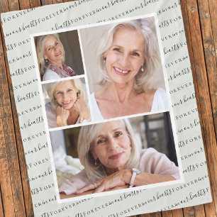 Forever in Our Hearts Photo Sympathy Memorial  Fleece Blanket