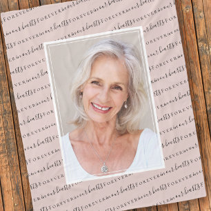 Forever in Our Hearts Photo Sympathy Memorial  Fleece Blanket