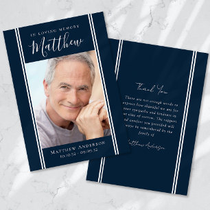 Forever in Our Hearts Photo Sympathy Thank You Card