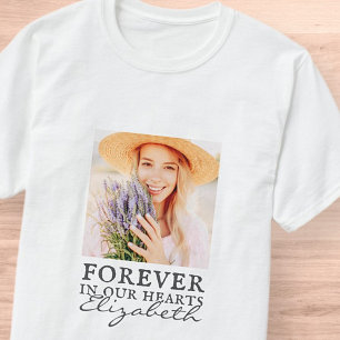 Forever in our Hearts Simple Custom Photo Memorial T-Shirt