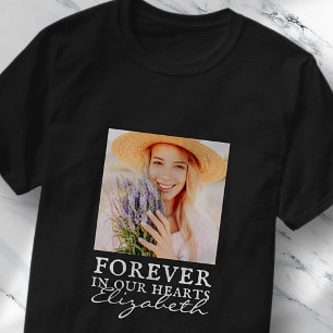 Forever in our Hearts Simple Custom Photo Memorial T-Shirt