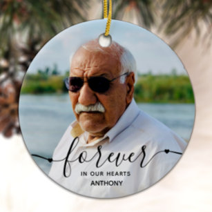 Forever in our Hearts - Sympathy Keepsake Memorial Ceramic Ornament