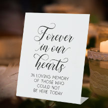 Forever In Our Hearts Wedding Memorial