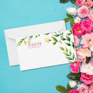 Forever in our Thoughts heart florist card