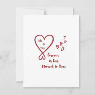 Forever is Our Moment in Time with a heart Holiday Card