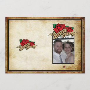 Forever Joined Rose Urban Tattoo Wedding Program