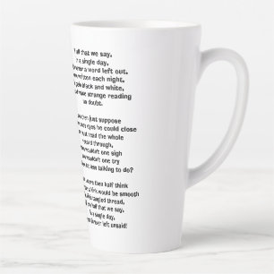 FOREVER LEFT UNSAID  LATTE MUG