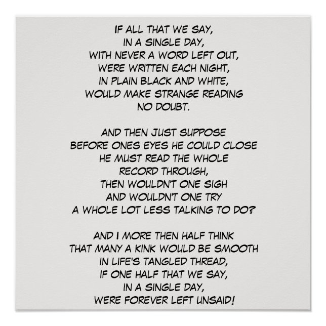 FOREVER LEFT UNSAID  POSTER (Front)