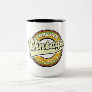 Forever lithuania vintage logo. mug