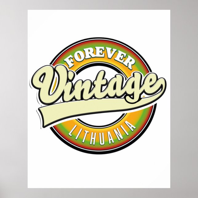 Forever lithuania vintage logo. poster (Front)
