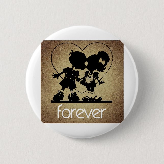 Forever Love 2 6 Cm Round Badge (Front)