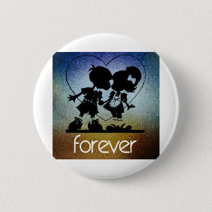 Forever Love 6 Cm Round Badge