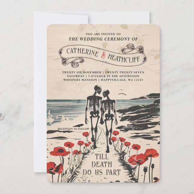 Forever Love by the Sea Wedding Invitation (Front)