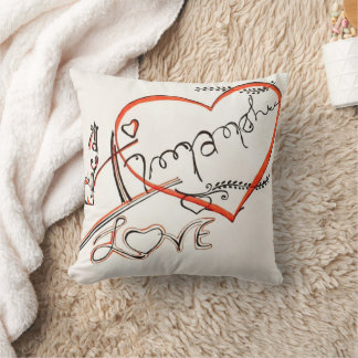  "Forever Love" Calligraphy art work Cushion