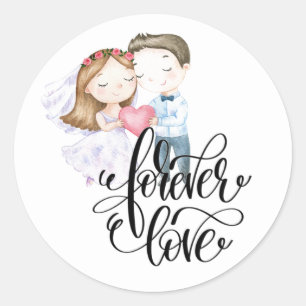Forever Love Classic Round Sticker