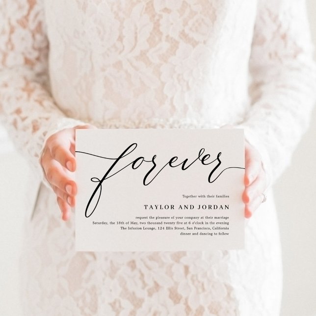 Forever Love EDITABLE COLOR Wedding Invitation (Creator Uploaded)