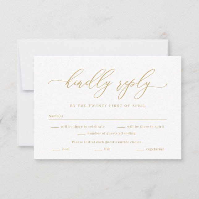 Forever Love EDITABLE COLOR Wedding RSVP Card (Front)