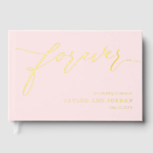 Forever Love Editable Colour Foil Guestbook
