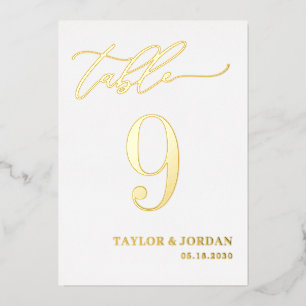 Forever Love FOIL Editable Colour Table Number