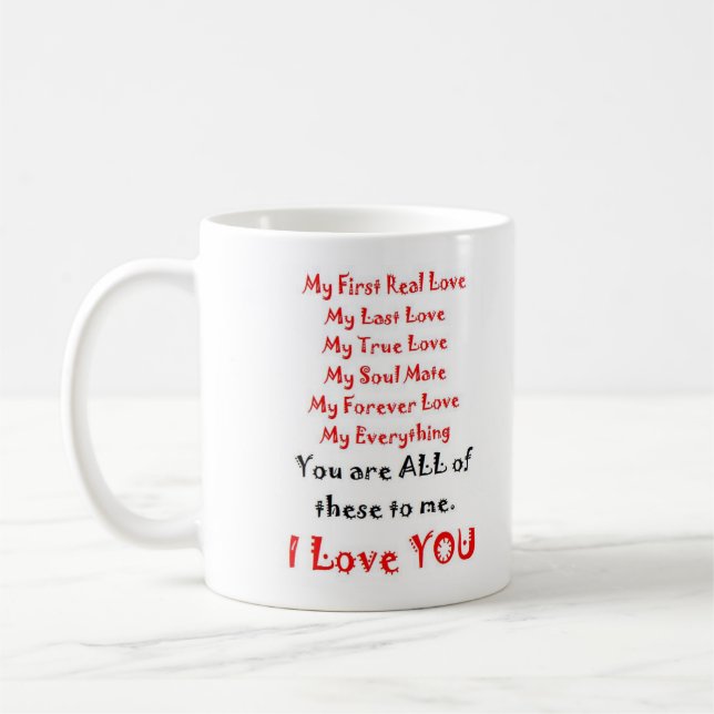 Forever Love Poem Coffee Mug (Left)