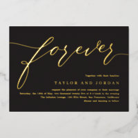 Forever Love Real Foil Wedding Invitation Foil Inv