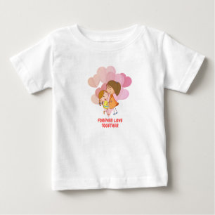 Forever Love Together - Baby T-Shirt Design