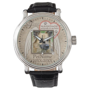 Forever Loved Angel Wings Pet Sympathy Custom Watch