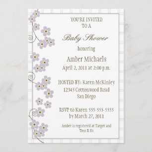 Forever Loved Baby Shower Invitation-lavender Invitation