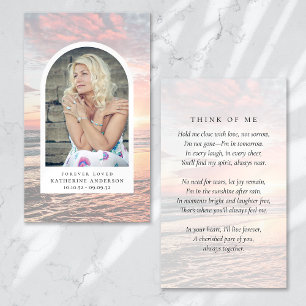 Forever Loved Beach Ocean Memorial Card