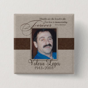Forever Loved Custom Memorial 15 Cm Square Badge